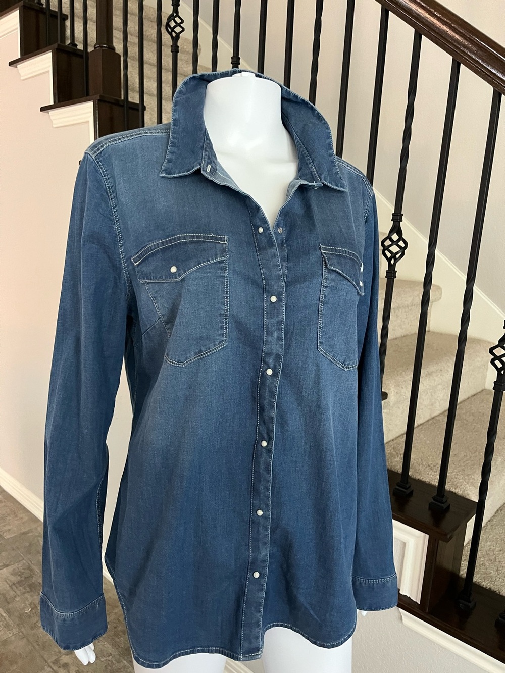 Calvin Klein Jeans Indigo Denim Button-Down Shirt